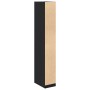 Armario Negro Roble 30x50x200 cm Madera elaborada de , Armarios roperos - Ref: Foro24-3345126, Precio: 135,42 €, Descuento: %