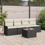 Juego de sofá de jardín de 5 piezas con cojines Negro Poliratán de , Sofás de exterior - Ref: Foro24-3345227, Precio: 314,55 ...