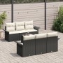 Conjunto de sofá de jardín de 7 piezas con cojines Negro Poliratán de , Sofás de exterior - Ref: Foro24-3345247, Precio: 476,...
