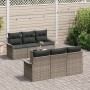 Juego de sofá de jardín de 7 piezas con cojines Gris Poliratán de , Sofás de exterior - Ref: Foro24-3345249, Precio: 490,05 €...