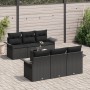 Conjunto de Sofá de Jardín de 7 Piezas con Cojines Negro Ratán Polimérico de , Sofás de exterior - Ref: Foro24-3345253, Preci...