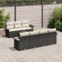 Juego de Sofá de Jardín de 8 Piezas con Cojines Negro Poliratán de , Sofás de exterior - Ref: Foro24-3345267, Precio: 529,52 ...