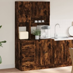 Mueble de cocina madera ingeniería roble ahumado 95x50x180 cm en Armarios de cocina | Comprar online en Foru.es