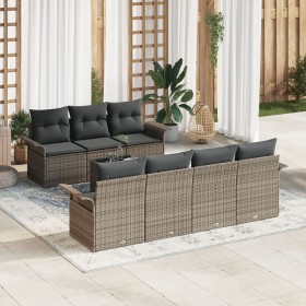 Juego de Sofá de Jardín de 8 Piezas con Cojines Gris Poliratán de , Sofás de exterior - Ref: Foro24-3345269, Precio: 532,97 €...