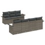 Juego de Sofá de Jardín de 8 Piezas con Cojines Gris Poliratán de , Sofás de exterior - Ref: Foro24-3345269, Precio: 532,97 €...