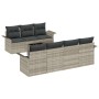 Conjunto de Sofás de Jardín de 8 Piezas con Cojines Gris Claro Poliratán de , Sofás de exterior - Ref: Foro24-3345272, Precio...