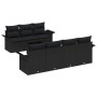 Conjunto de Sofás de Jardín de 8 Piezas con Cojines Negro Poliratán de , Sofás de exterior - Ref: Foro24-3345273, Precio: 533...