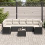 Conjunto de sofá de jardín de 8 piezas con cojines Negros de polirratán de , Sofás de exterior - Ref: Foro24-3345277, Precio:...