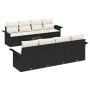 Set de sofá de jardín de 9 piezas con cojines de poliratán negro de , Sofás de exterior - Ref: Foro24-3345287, Precio: 572,97...