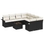 Conjunto de Sofás de Jardín de 9 Piezas con Cojines Negro Poliratán de , Sofás de exterior - Ref: Foro24-3345297, Precio: 525...