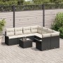 Conjunto de Sofás de Jardín de 9 Piezas con Cojines Negro Poliratán de , Sofás de exterior - Ref: Foro24-3345297, Precio: 525...