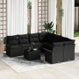Set de Sofás de Jardín de 9 Piezas con Cojines Negro Poliratán de , Sofás de exterior - Ref: Foro24-3345303, Precio: 584,21 €...