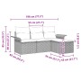 Conjunto de Sofá de Jardín de 4 Piezas con Cojines Grises de Ratán de , Sofás de exterior - Ref: Foro24-3345309, Precio: 261,...