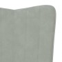 Sillón de relax de terciopelo gris claro en Sillones | Comprar online en Foru.es
