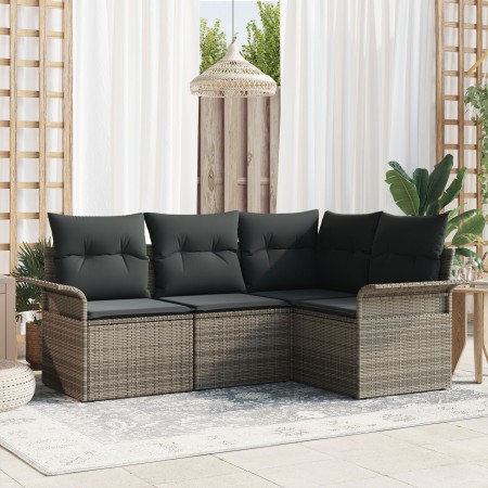 Juego de Sofá de Jardín Set de 4 Gris de , Sofás de exterior - Ref: Foro24-3345339, Precio: 296,39 €, Descuento: %