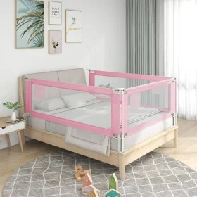 Barandilla de seguridad cama de niño rosa tela 160x25 cm de vidaXL, Barandillas de seguridad - Ref: Foro24-10203, Precio: 36,...