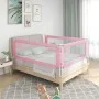 Barandilla de seguridad cama de niño rosa tela 160x25 cm de vidaXL, Barandillas de seguridad - Ref: Foro24-10203, Precio: 36,...