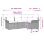 Conjunto de sofá de jardín de 4 piezas con cojines Beige Ratán sintético de , Sofás de exterior - Ref: Foro24-3345341, Precio...