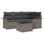 Conjunto de Sofá de Jardín de 4 Piezas con Cojines Ratán Poliéster Negro de , Sofás de exterior - Ref: Foro24-3345349, Precio...
