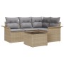 Juego de Sofás de Jardín de 5 Piezas con Cojines Ratan Negro de , Sofás de exterior - Ref: Foro24-3345350, Precio: 354,99 €, ...