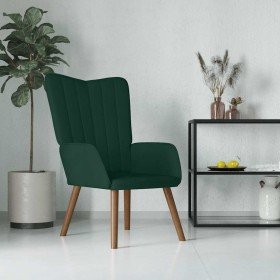 Silla de relajación de terciopelo verde oscuro en Sillones | Comprar online en Foru.es