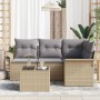 Juego de Sofás de Jardín de 5 Piezas con Cojines Ratan Negro de , Sofás de exterior - Ref: Foro24-3345350, Precio: 354,99 €, ...