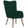 Silla de relajación de terciopelo verde oscuro en Sillones | Comprar online en Foru.es