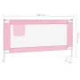 Barandilla de seguridad cama de niño rosa tela 160x25 cm de vidaXL, Barandillas de seguridad - Ref: Foro24-10203, Precio: 36,...