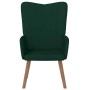 Silla de relajación de terciopelo verde oscuro en Sillones | Comprar online en Foru.es