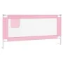 Barandilla de seguridad cama de niño rosa tela 180x25 cm de vidaXL, Barandillas de seguridad - Ref: Foro24-10204, Precio: 40,...