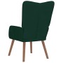 Silla de relajación de terciopelo verde oscuro en Sillones | Comprar online en Foru.es