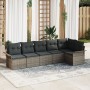 Conjunto de sofá de jardín de 6 piezas con cojines gris poliratán de , Sofás de exterior - Ref: Foro24-3345379, Precio: 397,9...