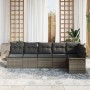 Conjunto de sofá de jardín de 6 piezas con cojines gris poliratán de , Sofás de exterior - Ref: Foro24-3345379, Precio: 397,9...
