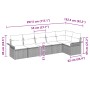 Conjunto de sofá de jardín de 6 piezas con cojines gris poliratán de , Sofás de exterior - Ref: Foro24-3345379, Precio: 397,9...