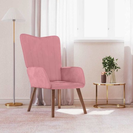 Sillón de relax de terciopelo rosa en Sillones | Comprar online en Foru.es