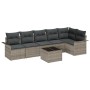 Juego de Sofás de Jardín de 6 Piezas Set de 7 Gris de , Sofás de exterior - Ref: Foro24-3345389, Precio: 446,61 €, Descuento: %