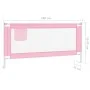 Barandilla de seguridad cama de niño rosa tela 180x25 cm de vidaXL, Barandillas de seguridad - Ref: Foro24-10204, Precio: 40,...