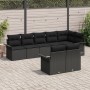 Juego de Sofá de Jardín de 8 Piezas con Cojines Negro Polirratán de , Sofás de exterior - Ref: Foro24-3345413, Precio: 579,77...