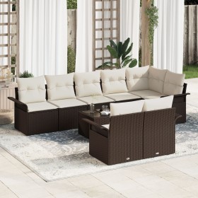 Conjunto de Sofás de Jardín de 8 Piezas con Cojines Ratán Polipropileno Gris de , Sofás de exterior - Ref: Foro24-3345418, Pr...