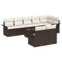 Conjunto de Sofás de Jardín de 8 Piezas con Cojines Ratán Polipropileno Gris de , Sofás de exterior - Ref: Foro24-3345418, Pr...