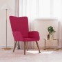 Sillón de relax de terciopelo rojo vino tinto en Sillones | Comprar online en Foru.es