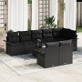 Set de Sofás de Jardín de 9 Piezas con Cojines Beige Rattan Multifuncional de , Sofás de exterior - Ref: Foro24-3345423, Prec...