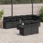 Set de Sofás de Jardín de 9 Piezas con Cojines Beige Rattan Multifuncional de , Sofás de exterior - Ref: Foro24-3345423, Prec...