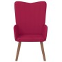 Sillón de relax de terciopelo rojo vino tinto en Sillones | Comprar online en Foru.es