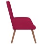 Sillón de relax de terciopelo rojo vino tinto en Sillones | Comprar online en Foru.es