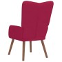 Sillón de relax de terciopelo rojo vino tinto en Sillones | Comprar online en Foru.es
