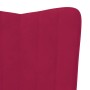 Sillón de relax de terciopelo rojo vino tinto en Sillones | Comprar online en Foru.es