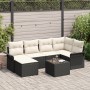 Conjunto de Sofás de Jardín de 6 Piezas con Cojines Marrón Ratán Poliéster de , Sofás de exterior - Ref: Foro24-3345437, Prec...