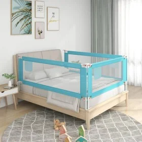 Barandilla de seguridad cama de niño azul tela 200x25 cm de vidaXL, Barandillas de seguridad - Ref: Foro24-10215, Precio: 36,...