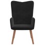 Sillón de relax de terciopelo negro en Sillones | Comprar online en Foru.es